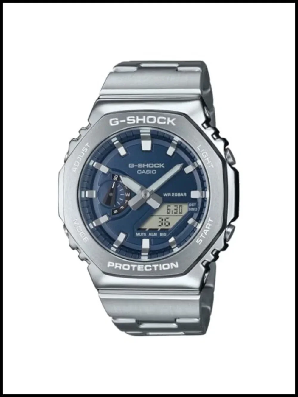 G-Shock G-STEEL 43mm Analog-Digital Stainless Steel Watch Quartz Water